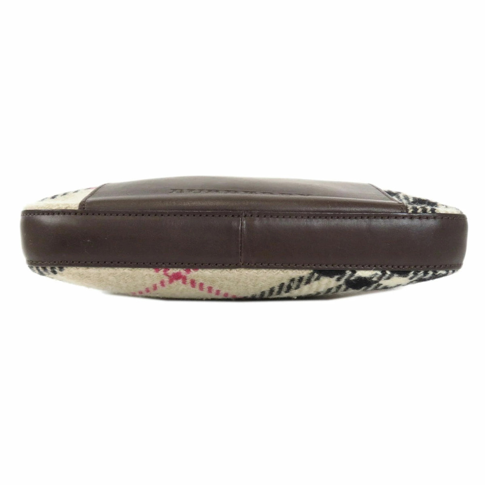 Burberry Nova Check Shoulder Bag Wool Leather - Picture 4 of 11